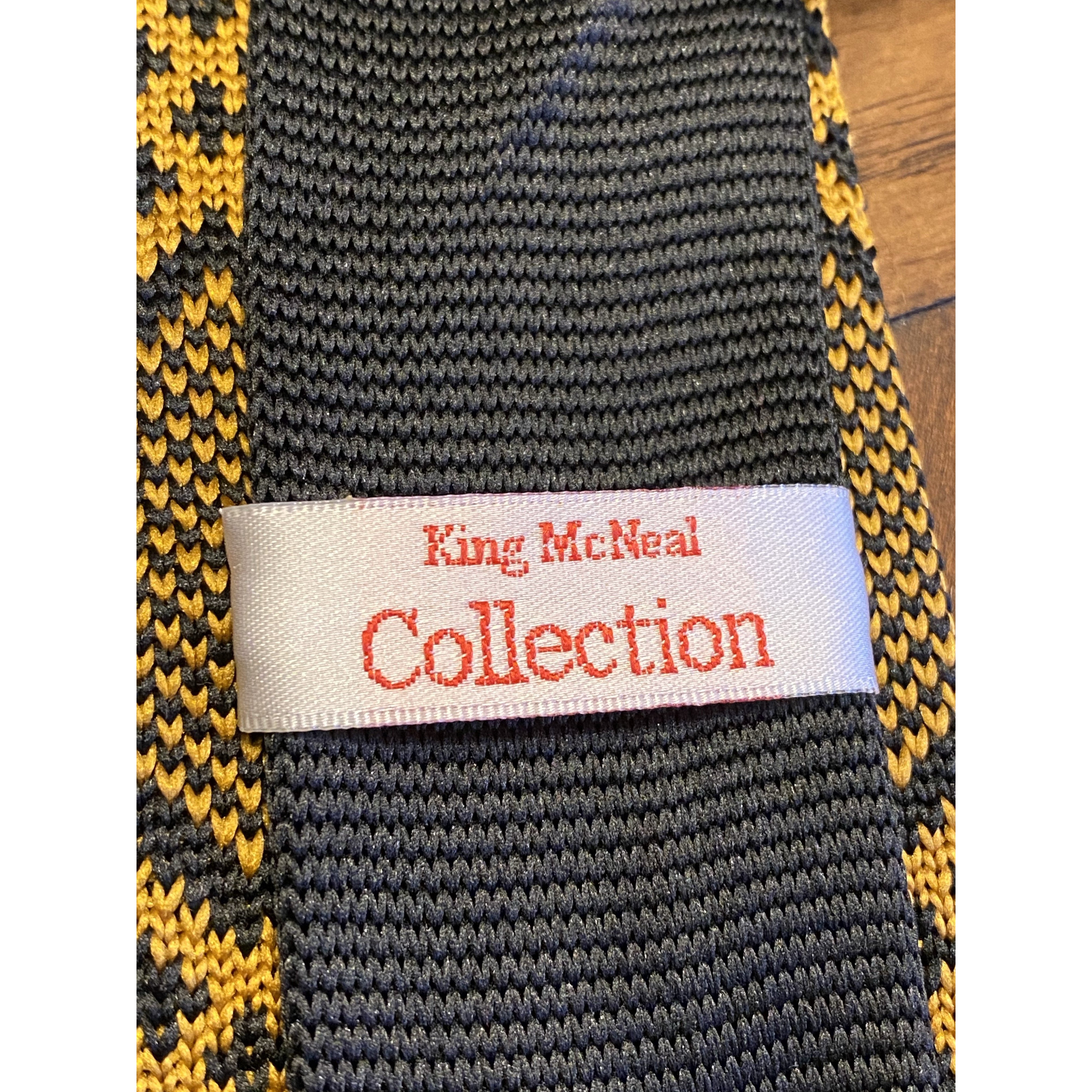 Black and Old Gold (Alpha Inspired) Knit Tie