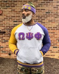 Omega Grey Purple Chenille Crewneck