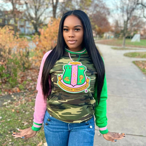 AKA Camo Chenille Crewneck (Unisex Size)