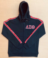 Delta Black Tapered Sweatsuit Jacket (Unisex Size)
