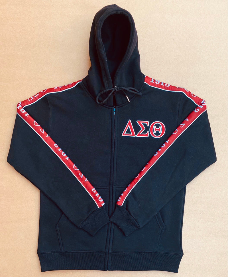 Delta Black Tapered Sweatsuit Jacket (Unisex Size)