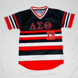 Delta Black Striped Baseball Jersey
