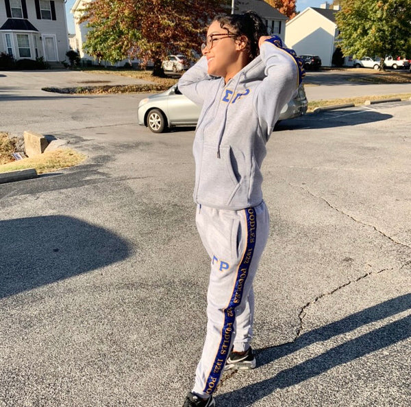 SGRho Grey Tapered Sweatsuit Jacket (Unisex Size)