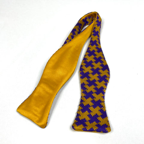 Purple and Gold (Omega Inspired) Knit Bow Tie