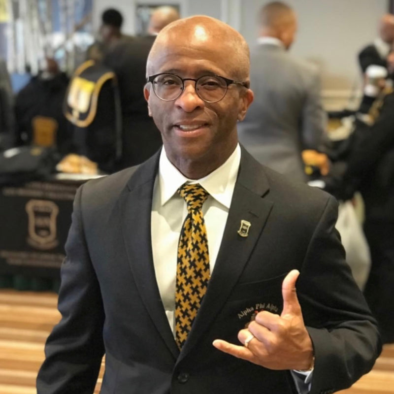 Black and Old Gold (Alpha Inspired) Knit Tie II