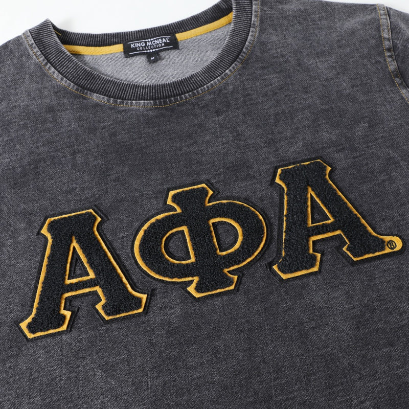 Alpha Denim Chenille Crewneck