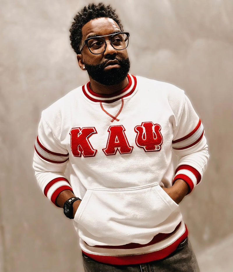Kappa White Chenille Crewneck