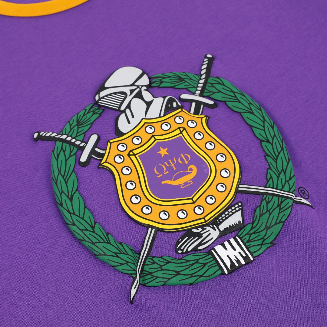 Omega Premium Purple Crest Ringer Shirt