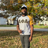Alpha Letter Grey Opposite Sleeve Premium Shirt