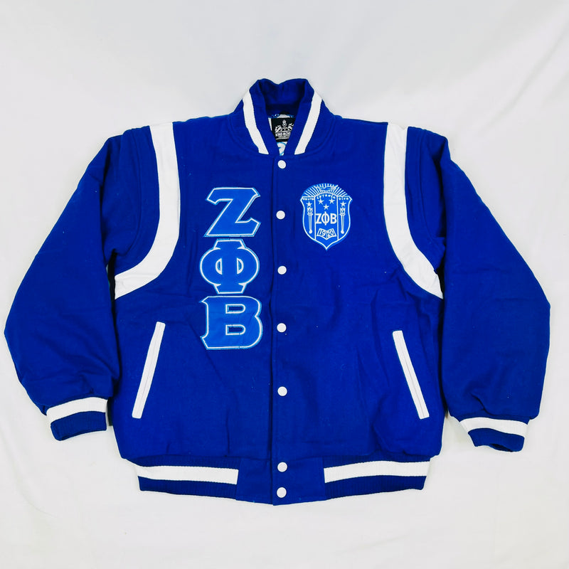 Zeta Wool and Leather Letterman Jacket