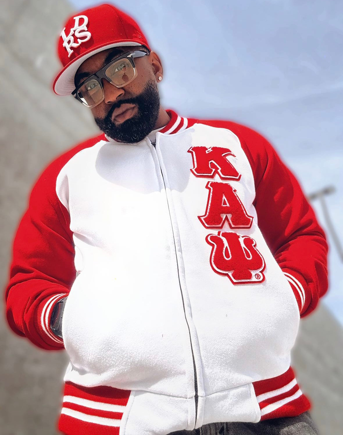 Kappa White Varsity Fleece Jacket