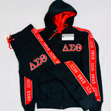 Delta Black Tapered Sweatsuit Jacket (Unisex Size)
