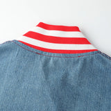 Delta Denim Bomber Jacket Read Description