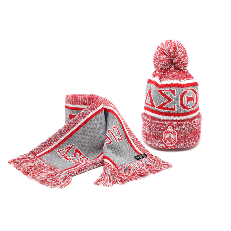 Delta Grey Scarf And Hat Set