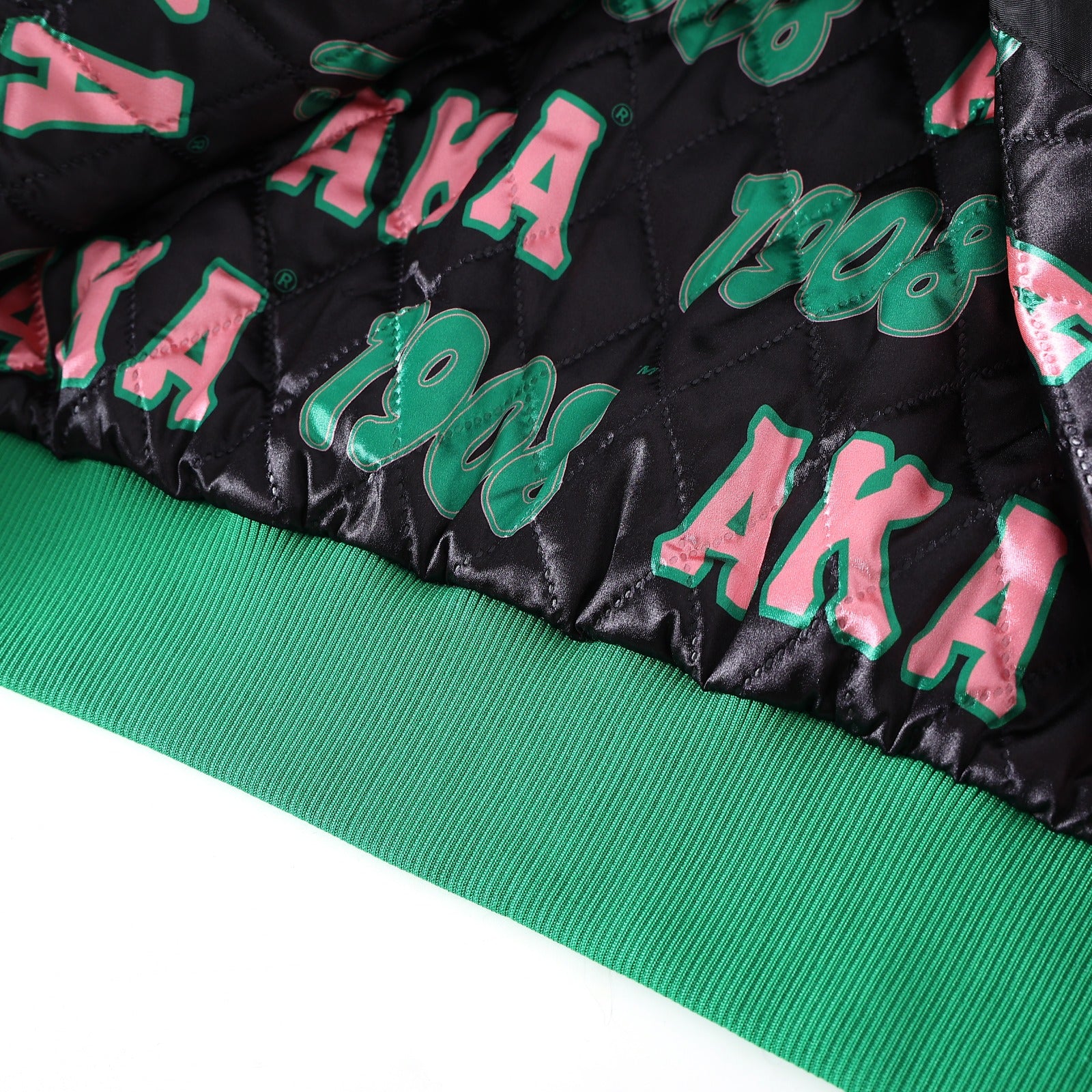 AKA Black Bomber Jacket Custom Lining