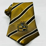 Black and Old Gold Alpha Monogram Tie