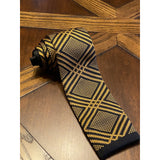 Black and Old Gold (Alpha Inspired) Knit Tie