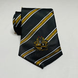 Black and Old Gold Alpha Monogram Tie