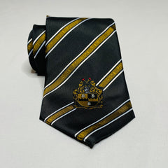 Black and Old Gold Alpha Monogram Tie