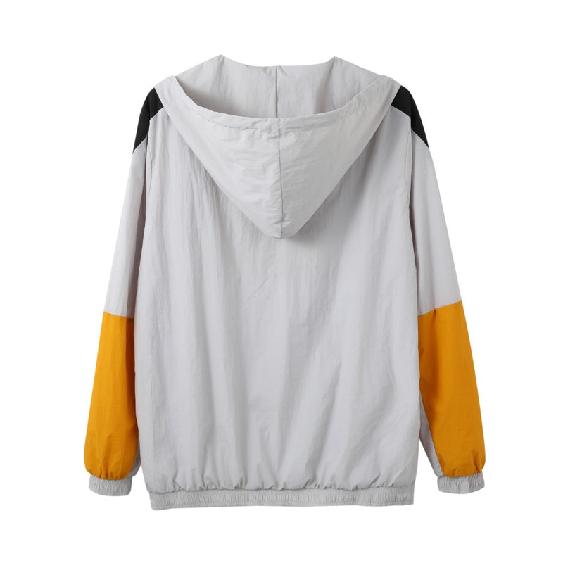 Alpha Grey Half Zip Windbreaker Jacket