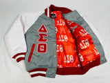 Grey Delta Bomber Jacket Custom Lining