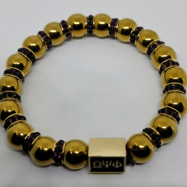 Omega Gold Hematite Bracelet