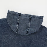 AKA Chenille Dark Washed Full Zip Denim Hoodie
