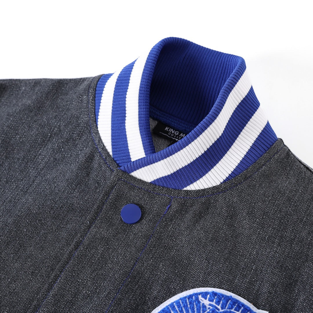 Zeta Black Denim Bomber Jacket Read Description