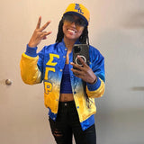 Sigma Gamma Rho Ombré Bomber Jacket
