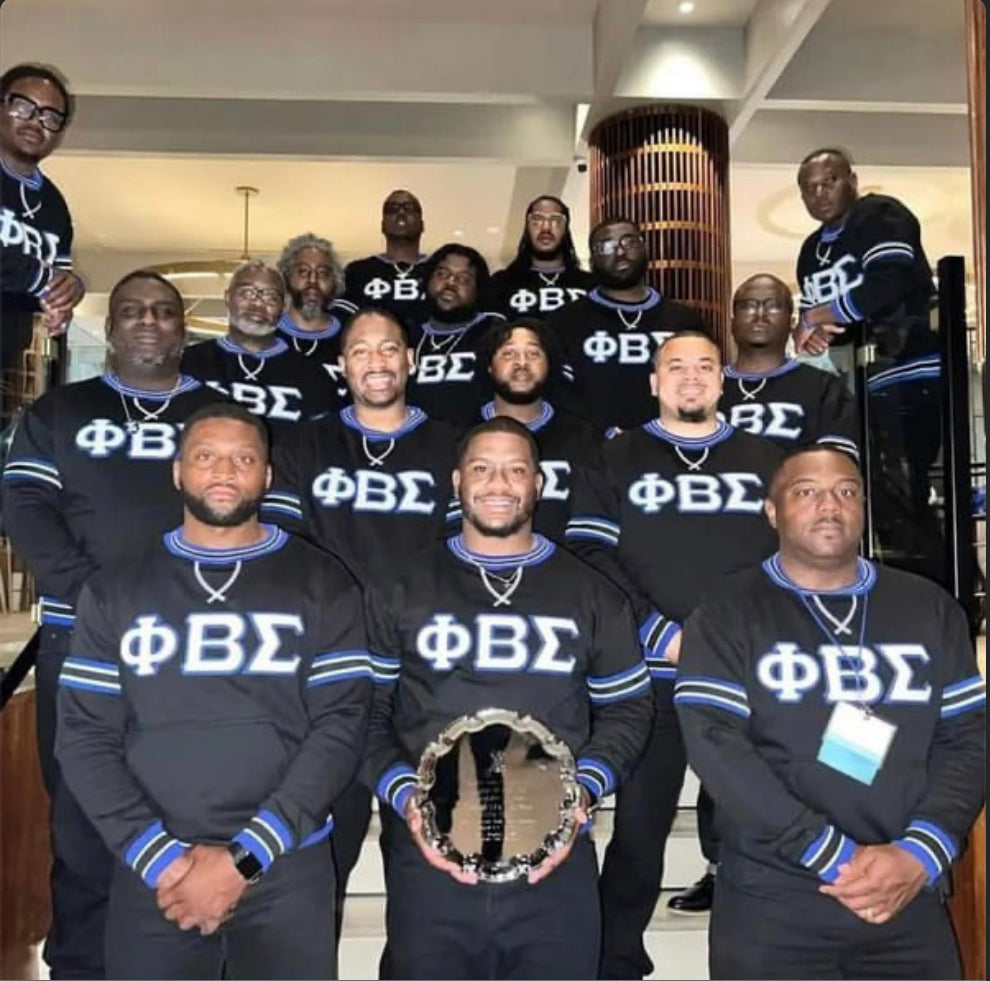 Phi Beta Sigma Black Chenille Crewneck sweatshirt