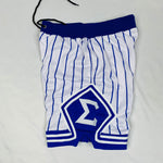 Sigma Pinstripe Heavy Mesh Basketball Shorts