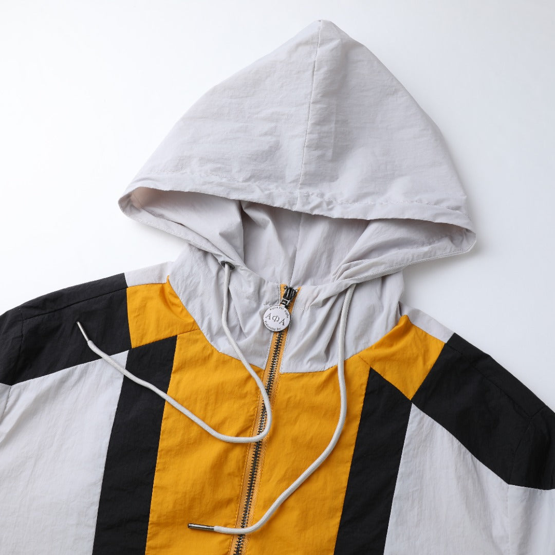 Alpha Grey Half Zip Windbreaker Jacket