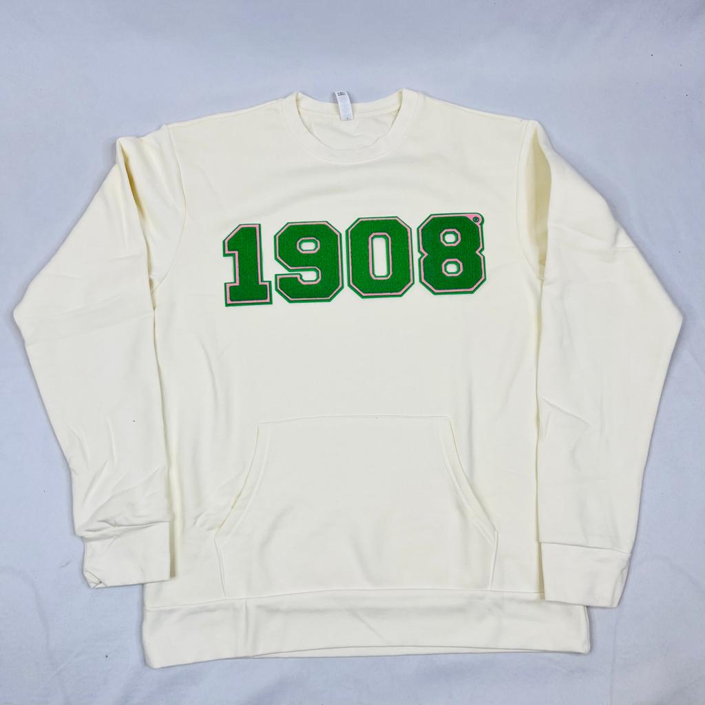 1908 Neutral Pocket Chenille Crewneck
