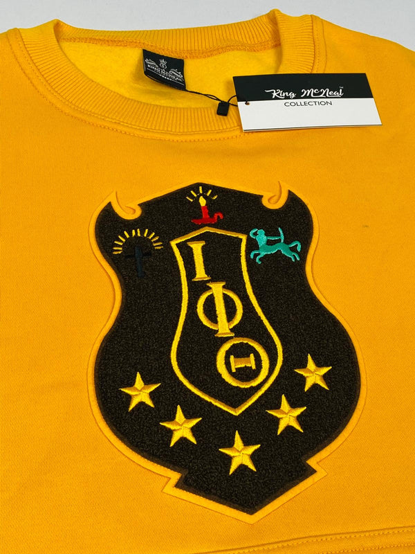 Iota Gold Crest Chenille Crewneck
