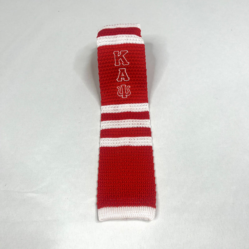 Red And White (Kappa Inspired) Knit Tie