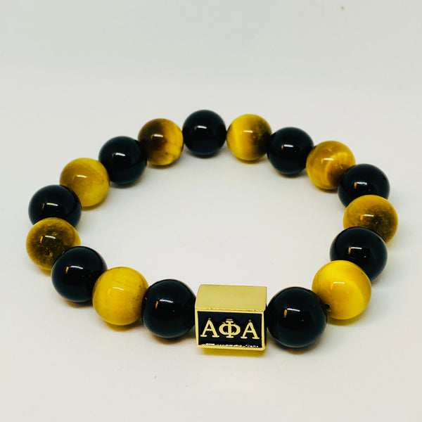 Alpha Black and Gold Tigers Eye Bracelet