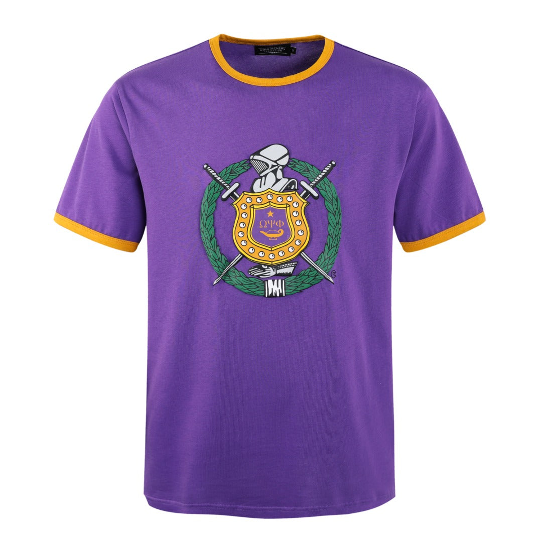 Omega Premium Purple Crest Ringer Shirt