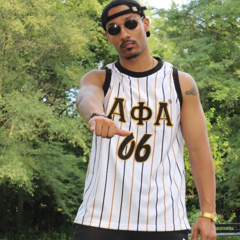 Alpha Pinstripe Basketball Jersey