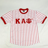 Kappa White Pinstripe Baseball Jersey