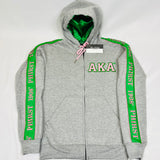 AKA Grey Tapered Sweatsuit Jacket (Unisex Size)