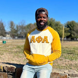 Alpha Neutral/Gold Chenille Pocket Crewneck