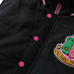 AKA Black Hooded Puffer Vest Sherpa Lining Read Description