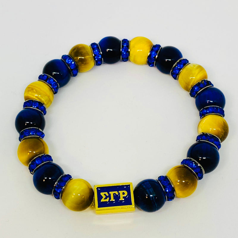 SGRho Gold and Royal Tigers Eye Bracelet