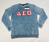 Delta Denim Chenille Crewneck