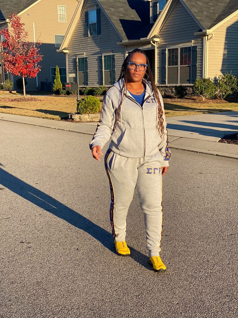 SGRho Grey Tapered Sweatsuit Joggers (Unisex Size)