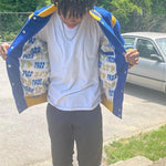 SGRho Wool and Leather Letterman Jacket