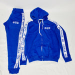 Blue Sigma Tapered Sweatsuit Joggers