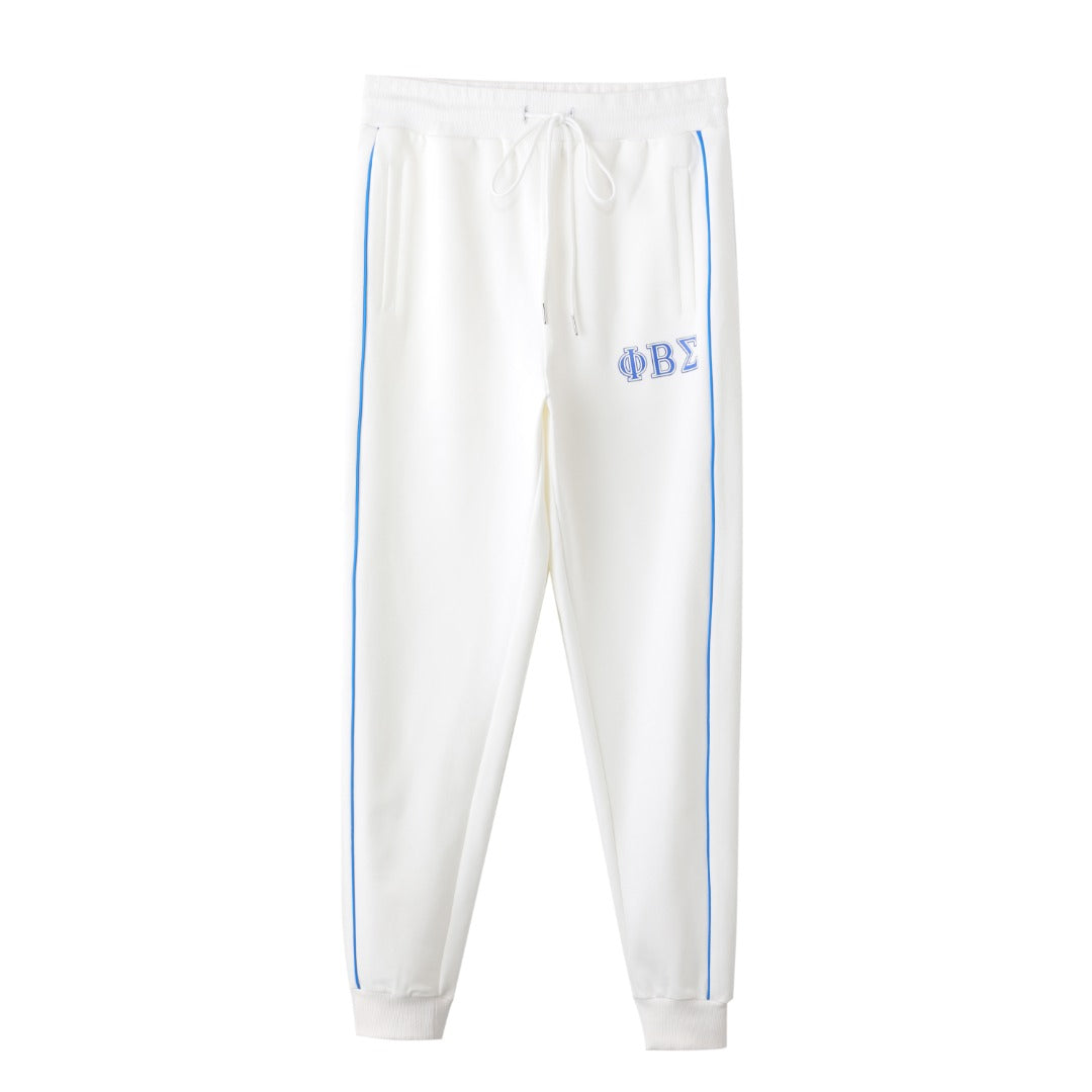 Sigma White Tech Fleece Joggers Royal Trim