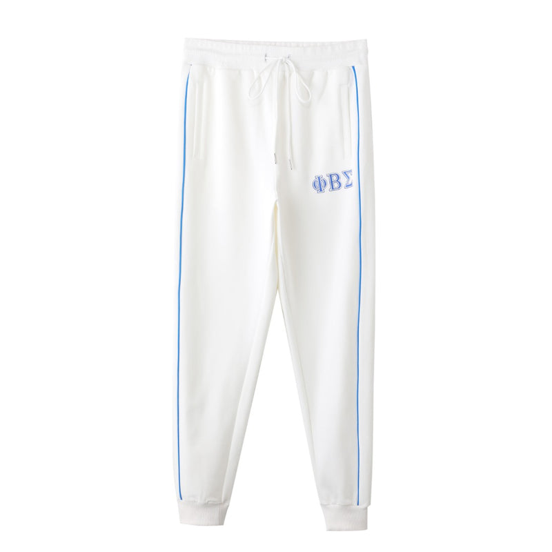 Sigma White Tech Fleece Joggers Royal Trim