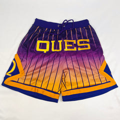 Omega Faded Pinstripe Heavy Mesh Basketball Shorts